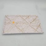 plateau assiette rectangle mélamine marbré gold 25cm/33cm