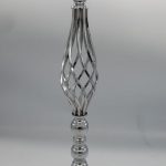 Grand vase tube acier silver