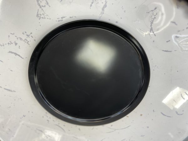 assiette plateau  rond  noir  melamine 45 cm