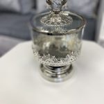 présentoir argenté silver en verre