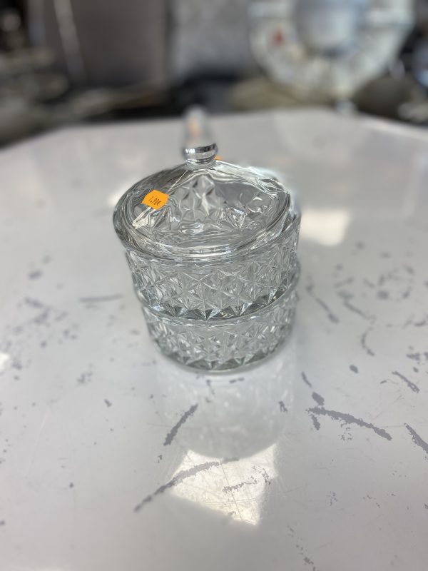 bonbonnière cristallisée 2 étages transparente