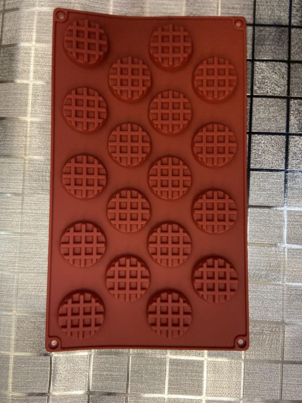Moule forme gaufre silicone rouge
