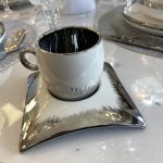 service à café sous tasse et tasse/6 silver
