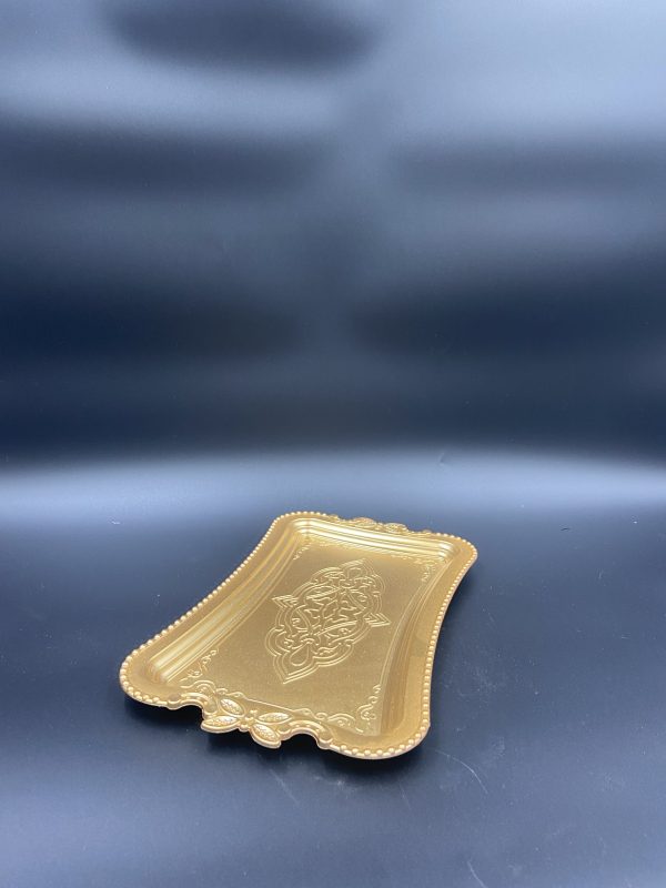 Plateau gold en plastique  rectangle