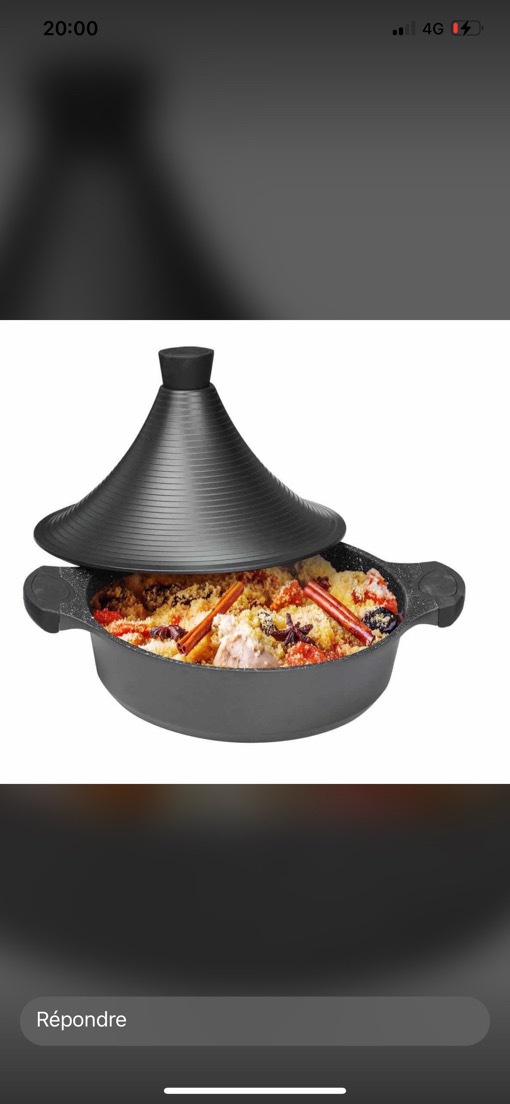 Tajine turbo taille 28cm noir