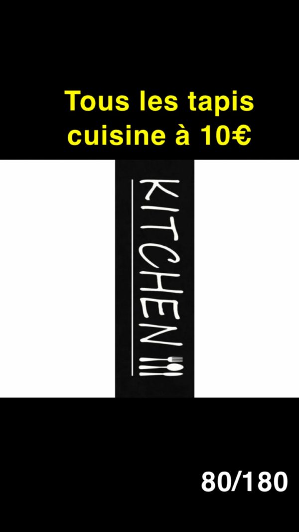 Tapis cuisine kitchen 80/180cm noir