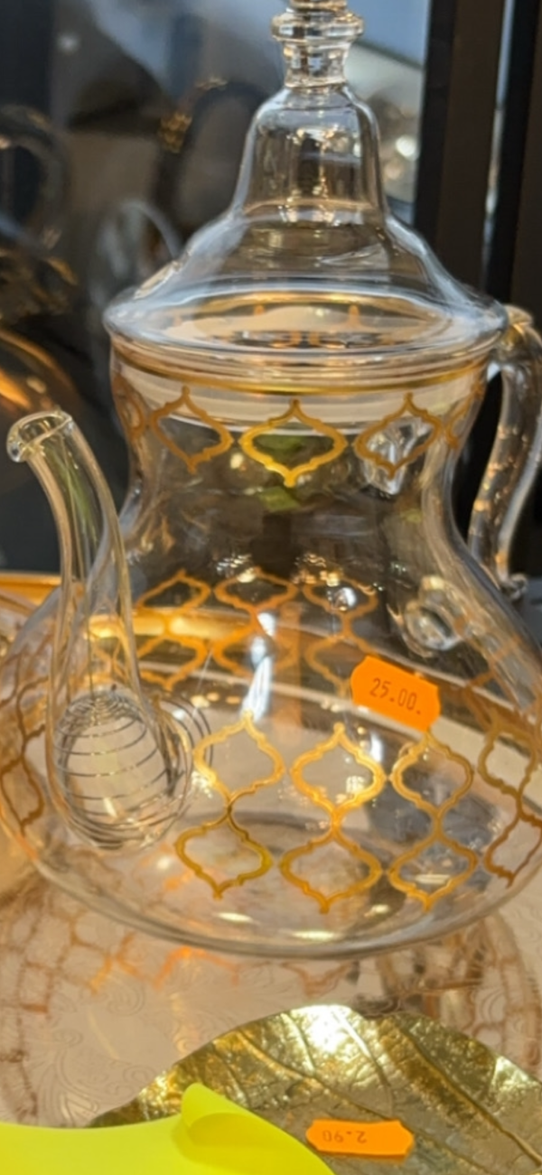 Théière en verre gold 1.5l