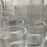 Verres à eau striée  par 12