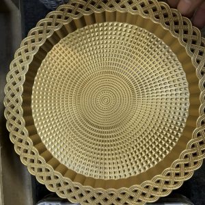 Assiette gold plastique