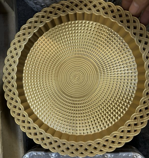 Assiette gold plastique