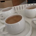 Tasses à café blanc doré