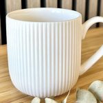 Mug strié  blanc