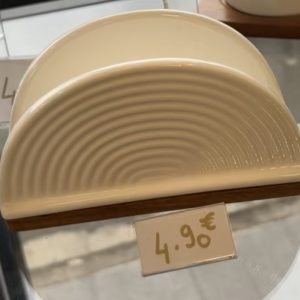 Porte serviette en porcelaine bois d’acacia