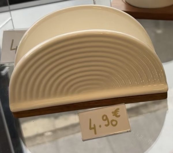 Porte serviette en porcelaine bois d’acacia
