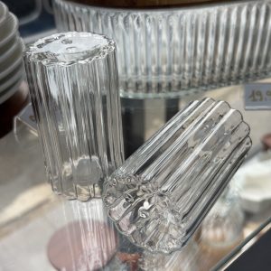 Salière poivrière cristal strié *2