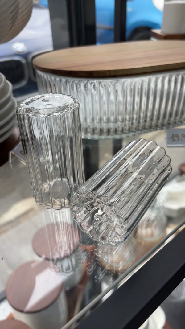 Salière poivrière cristal strié *2